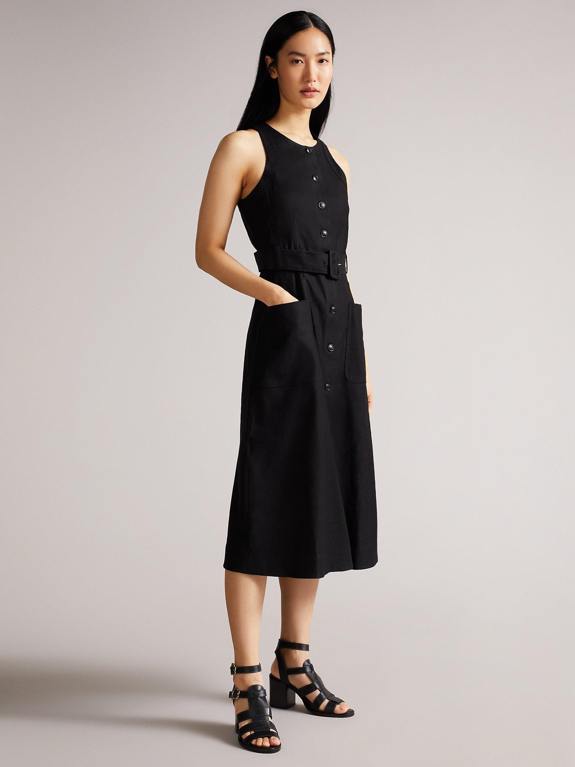 Ted Baker Jancita Linen Blend Midi Dress