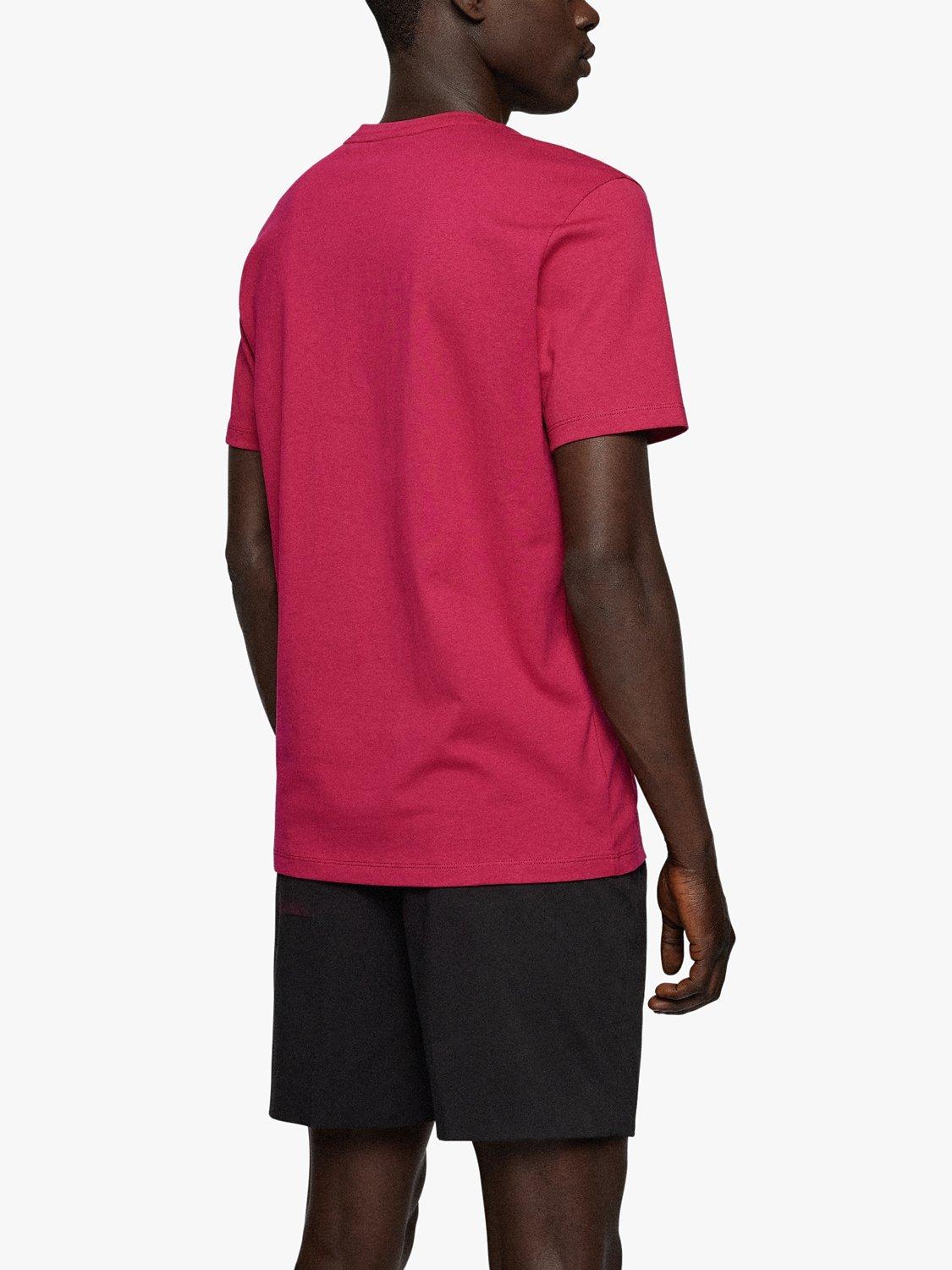 Product image 2 of 4, which shows BOSS Tales Tonal Logo T-Shirt, Bright Pink, XXXL
