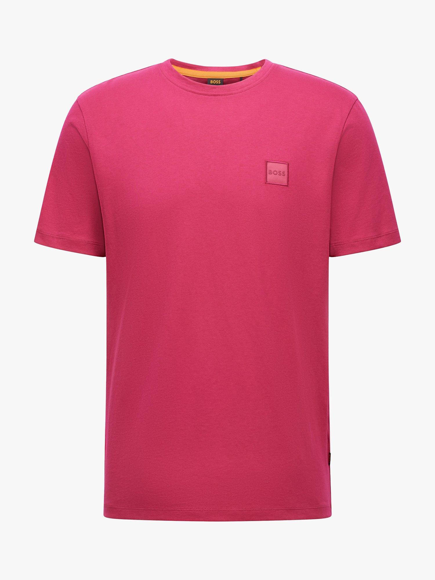 Product image 4 of 4, which shows BOSS Tales Tonal Logo T-Shirt, Bright Pink, XXXL