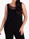 chesca Jersey Cami Top, Black