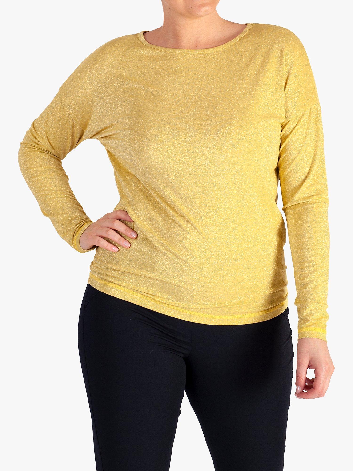 chesca Glitter Jersey Top, Sun
