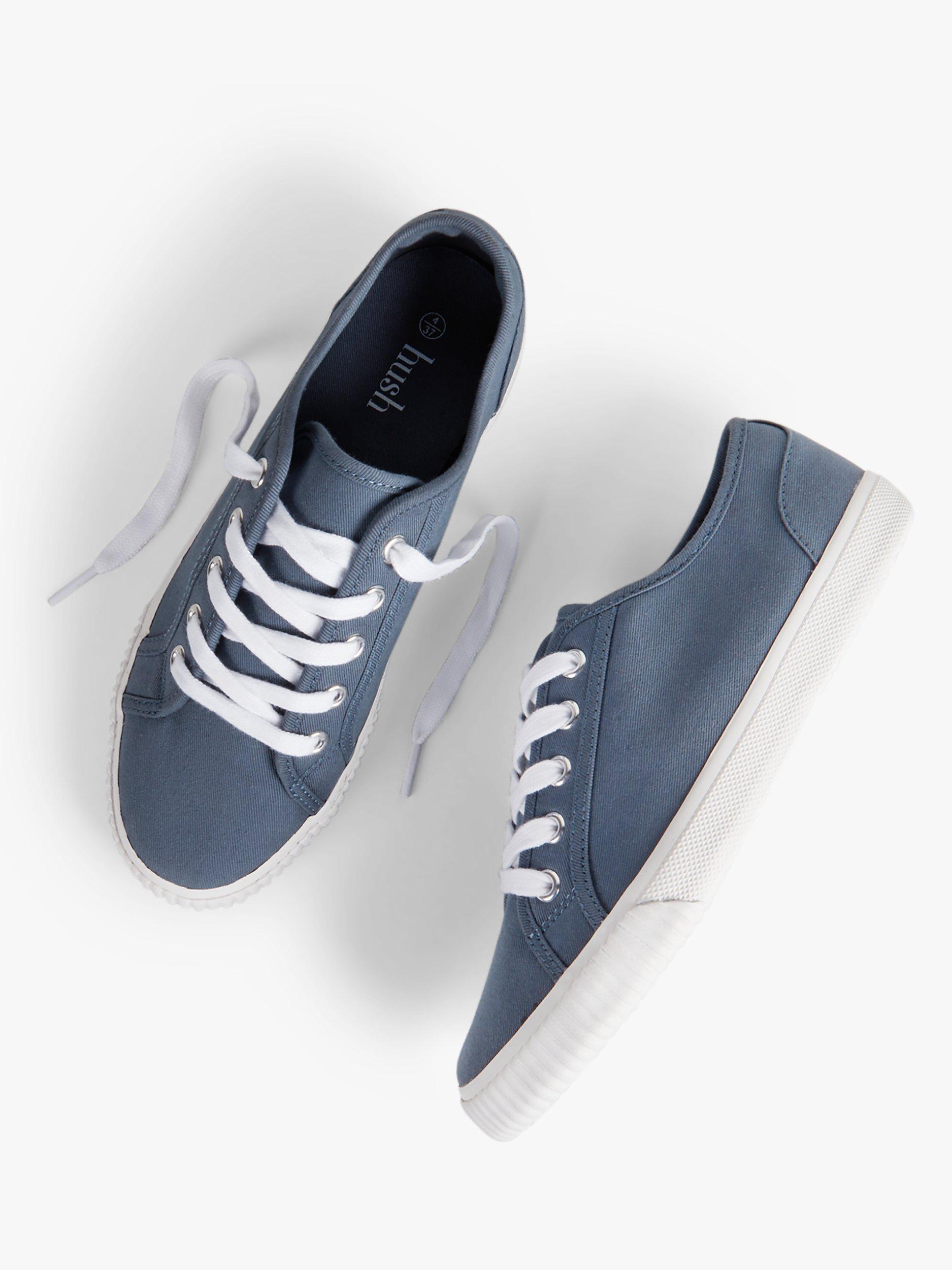 HUSH Henley Canvas Trainers, Navy