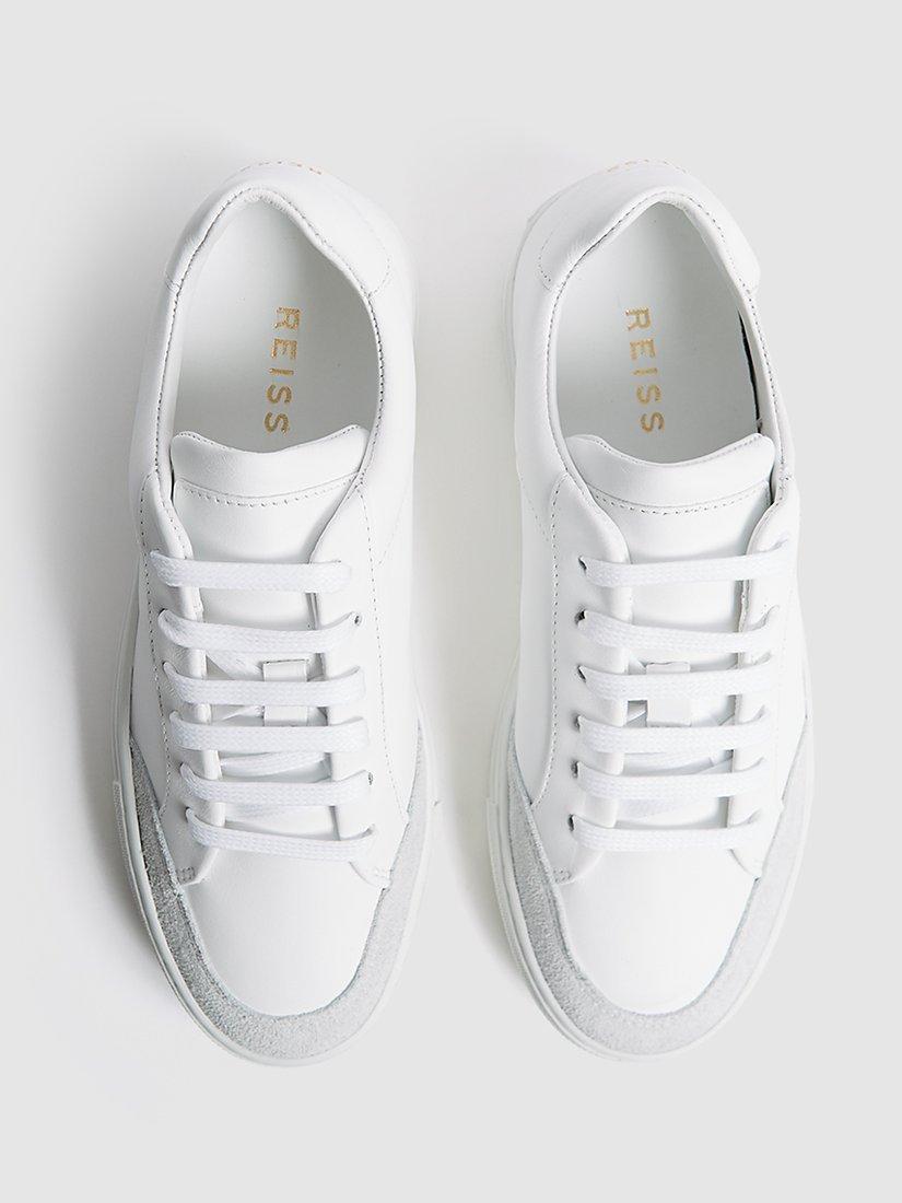 Reiss Ashley Leather Low Top Trainers