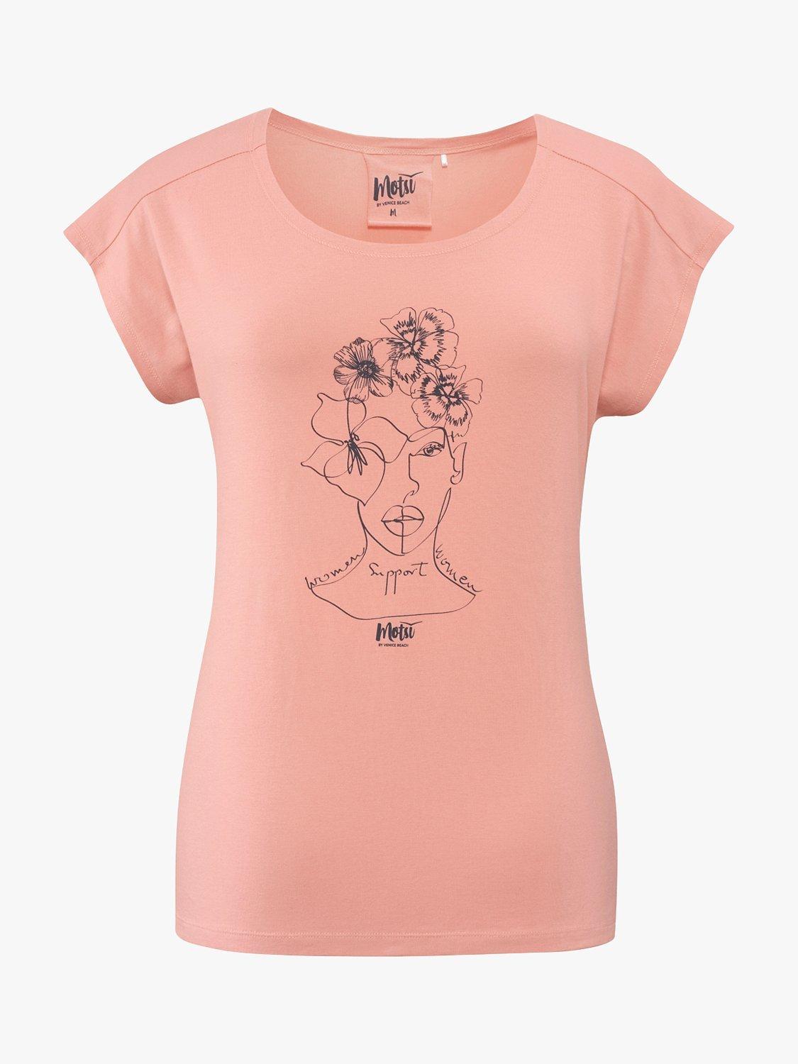 Venice Beach Alice Short Sleeve Graphic Gym Top, Power Peach