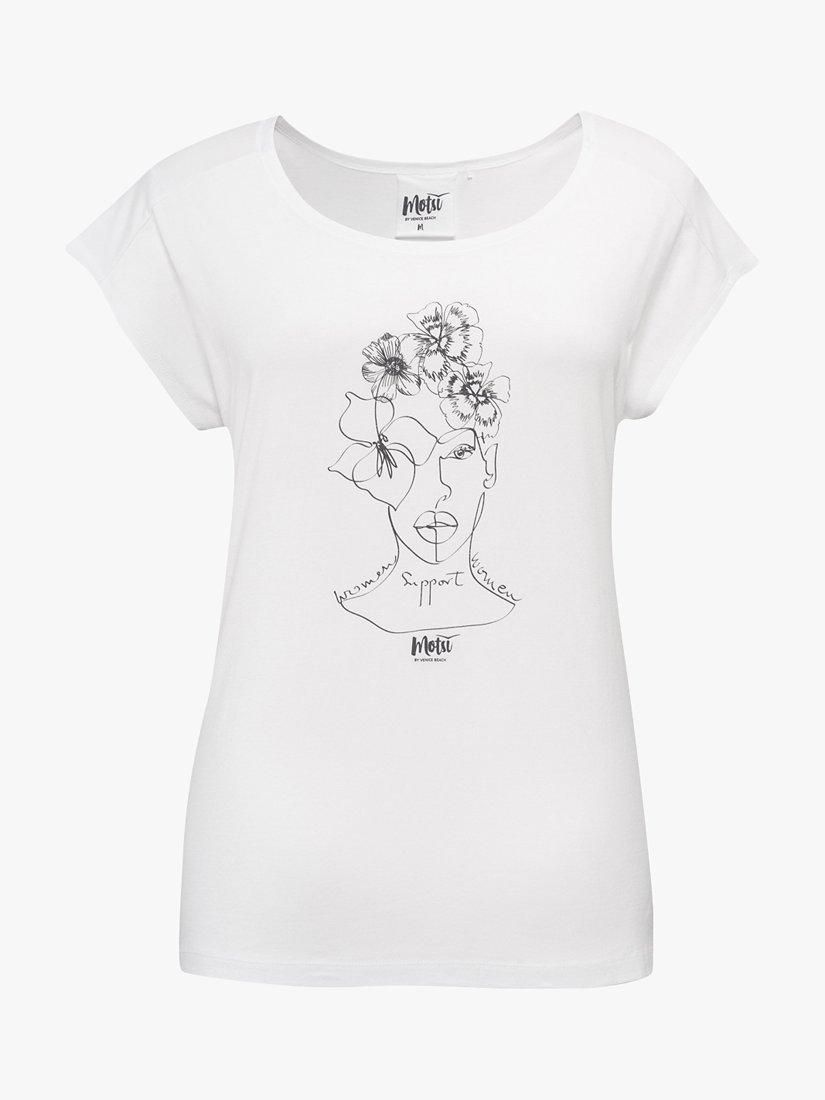 Venice Beach Alice Short Sleeve Graphic Gym Top, White