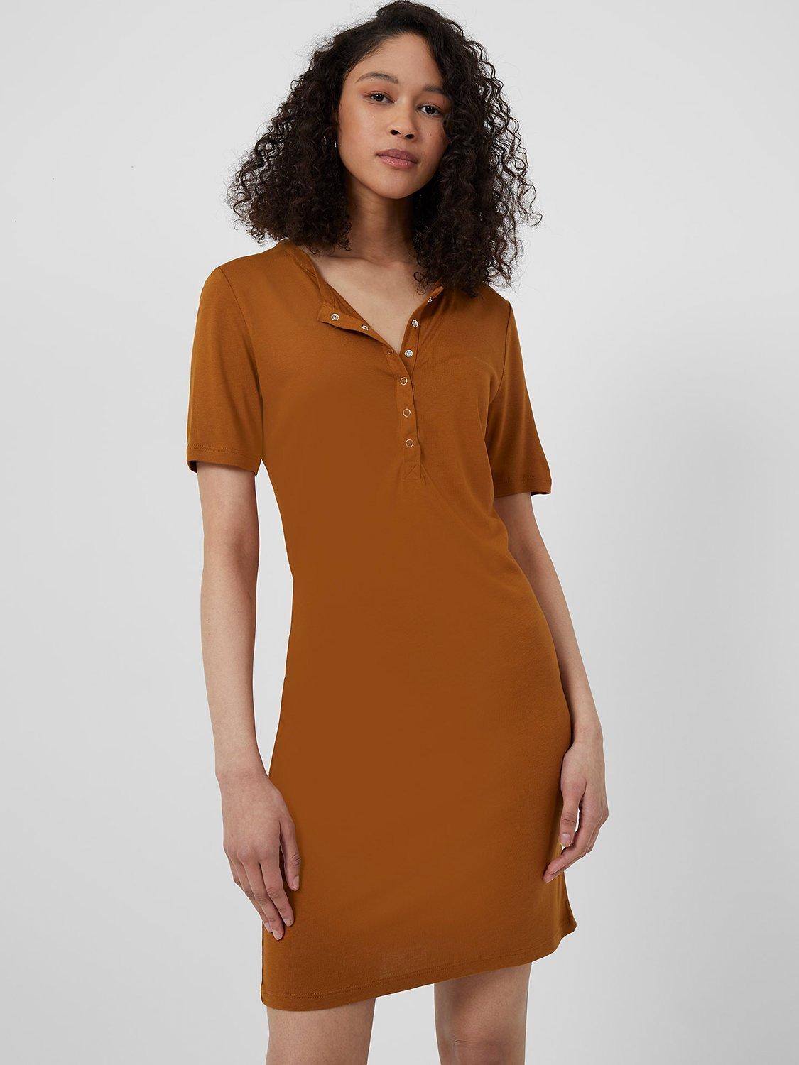 French Connection Jersey Popper Dress