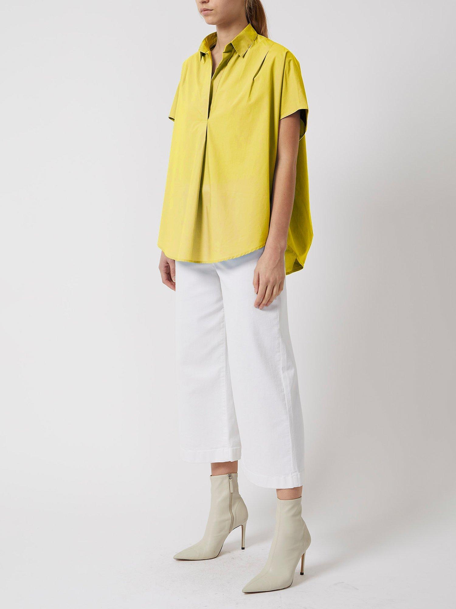 French Connection Poplin Cotton Shirt, Warm Olive