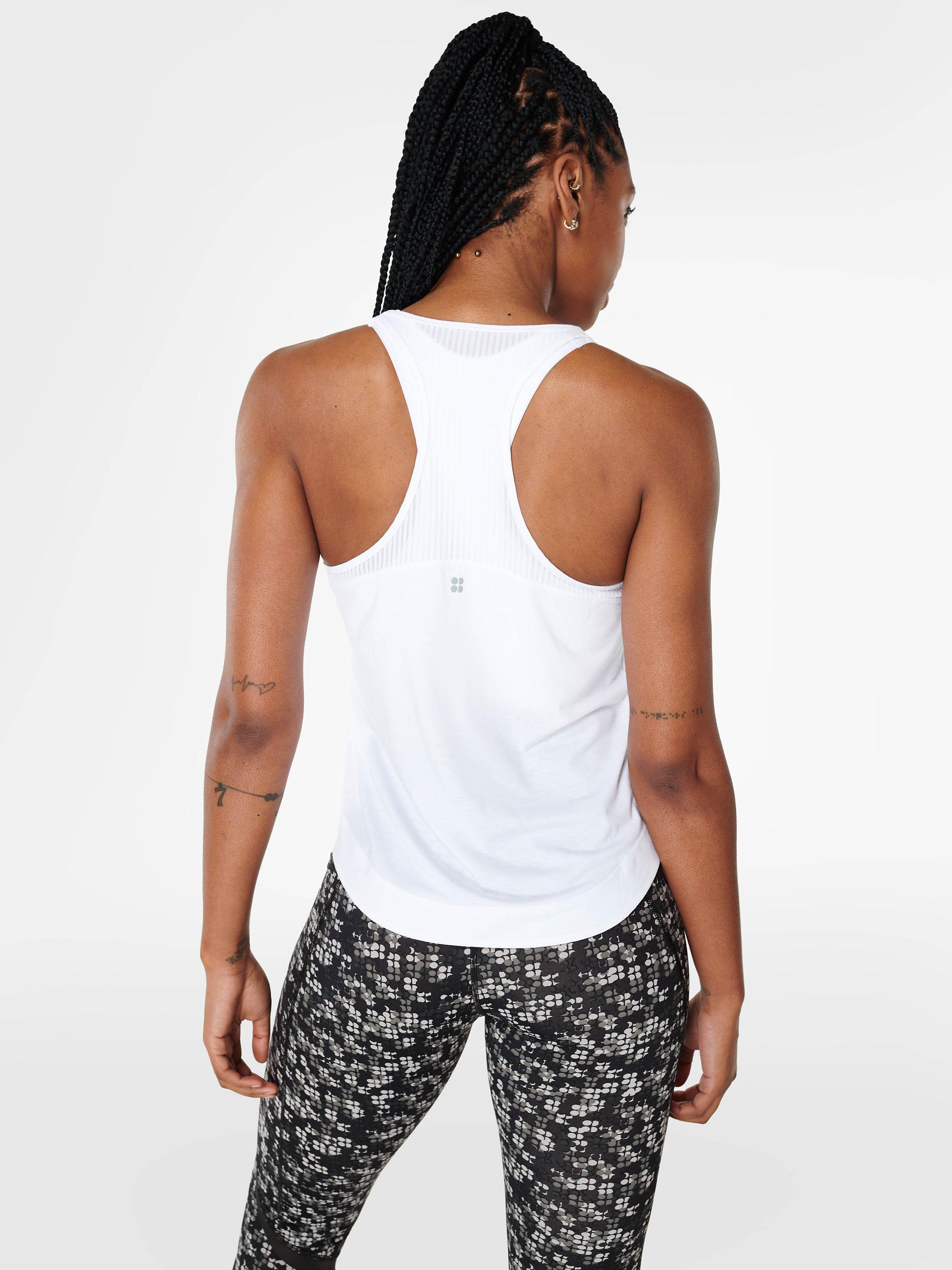 Product image 2 of 6, which shows Sweaty Betty Breathe Easy Tank Top, White, XXS