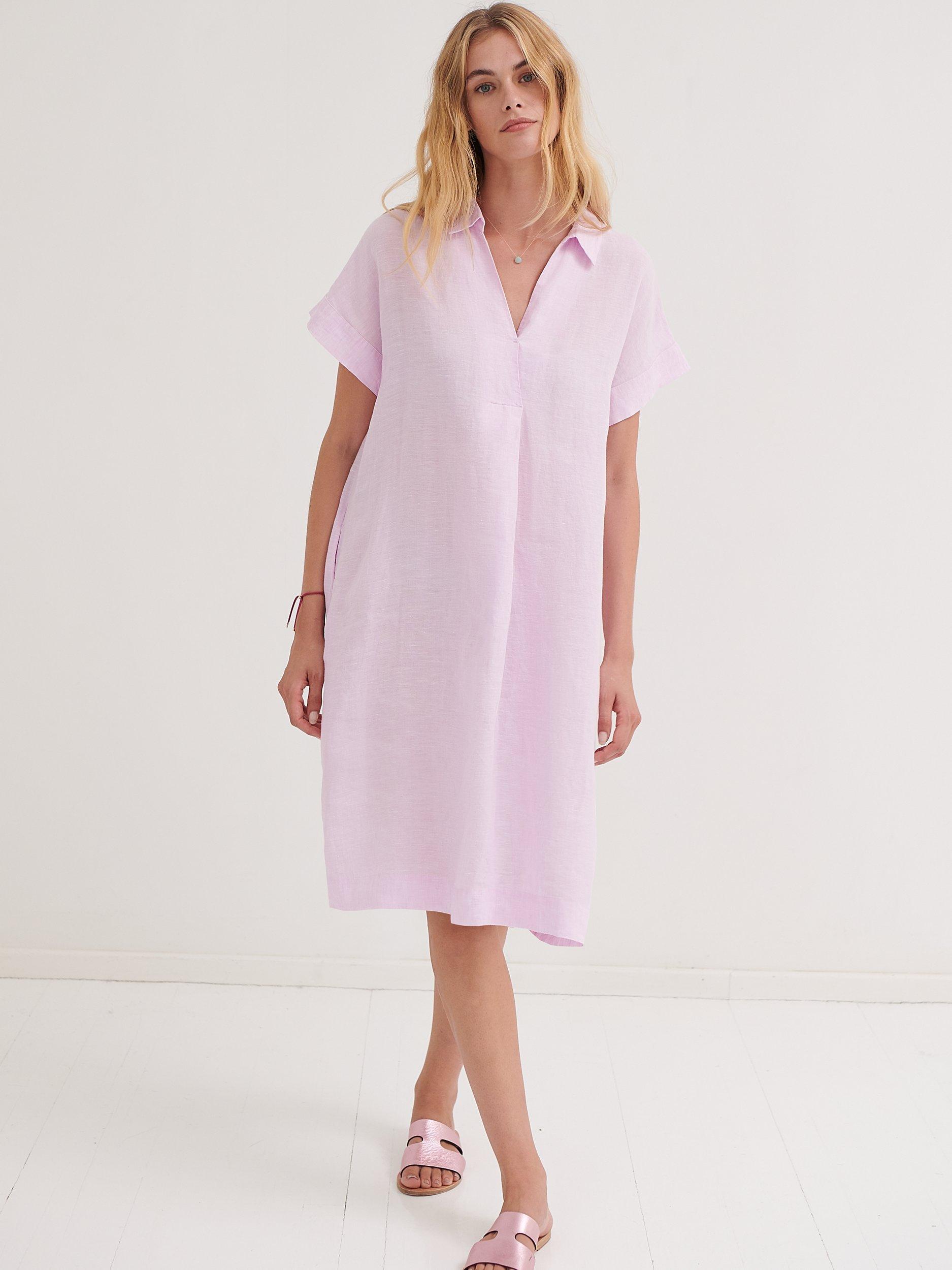 Light pink tunic dress best sale
