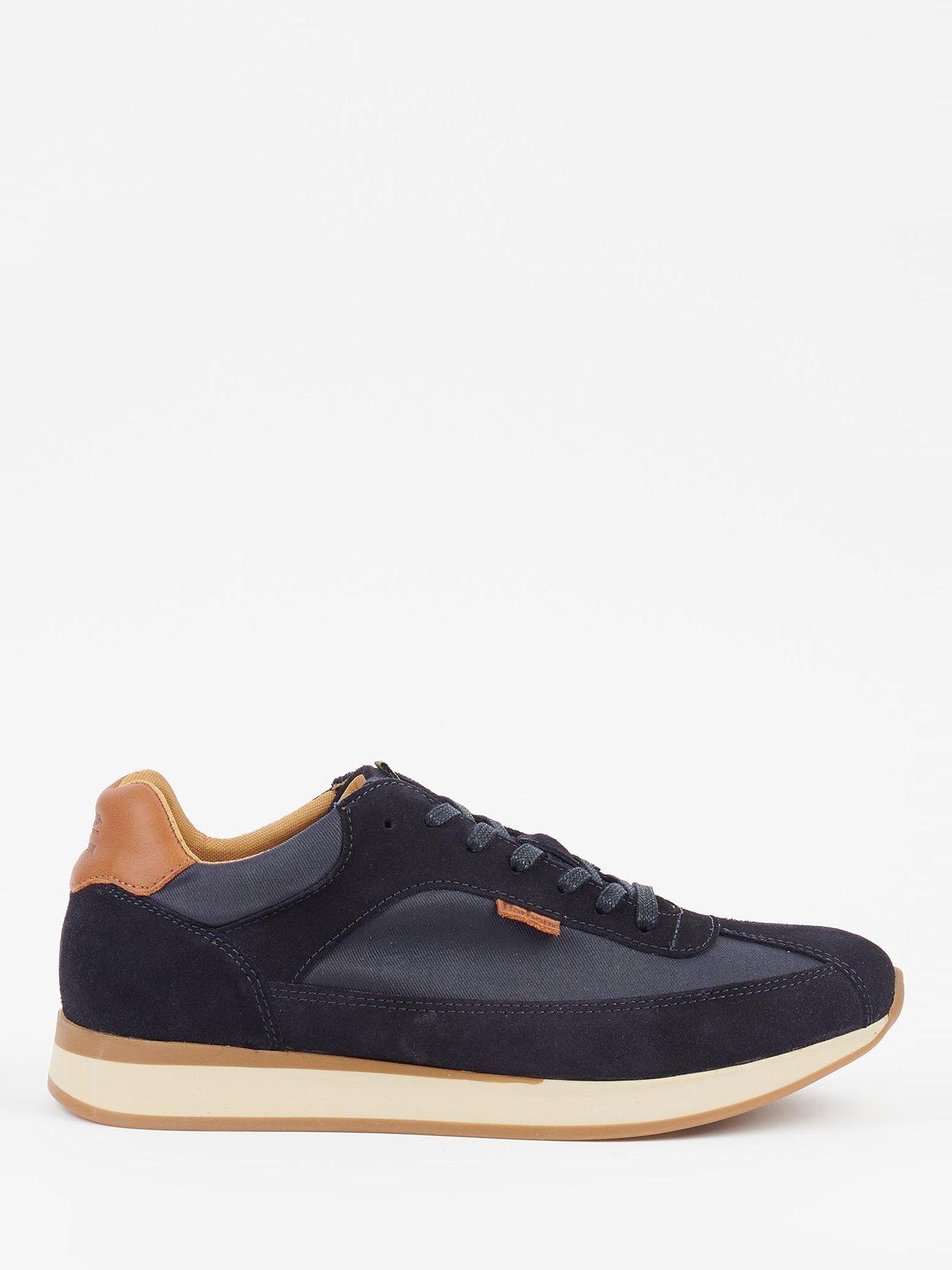 Barbour Isaac Suede Lace Up Trainers, Navy, 9