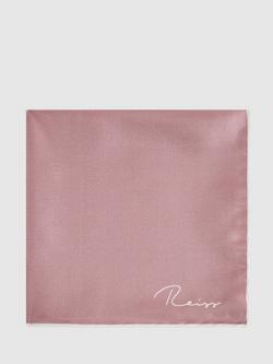 Reiss Ceremony Silk Pocket Square, Pink