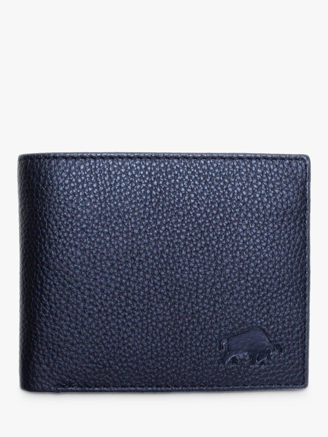 Product image 1 of 4, which shows Raging Bull Leather Card Wallet, Black