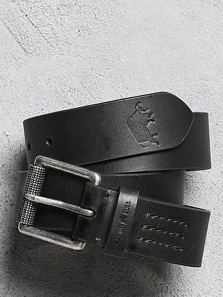 Raging Bull Leather Belt, Black