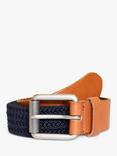 Raging Bull Woven Textured Belt, Navy