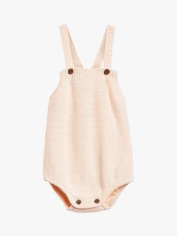 The Little Tailor Baby Knitted Romper, Pink