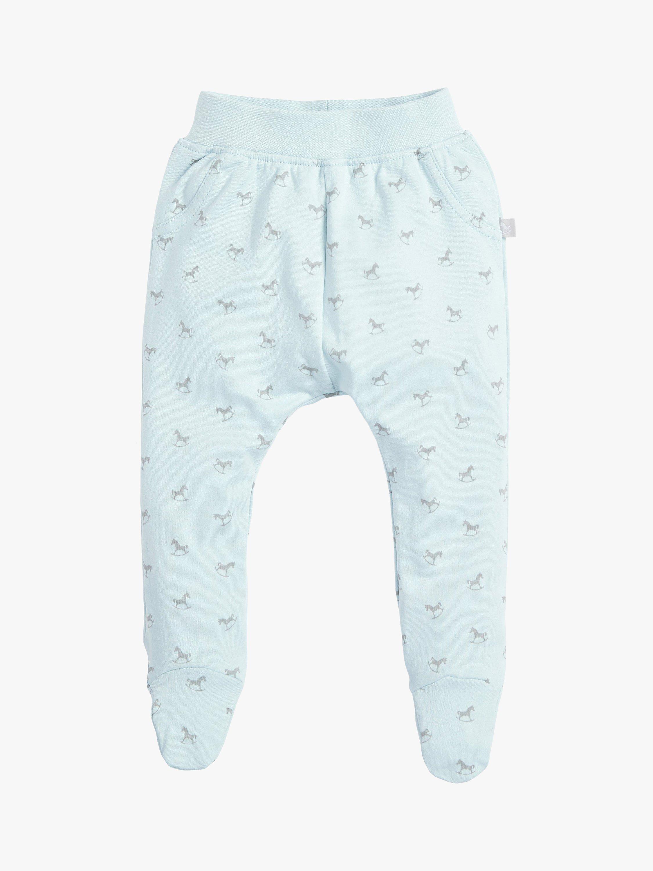 The Little Tailor Baby Rocking Horse Trousers, Blue, 0-3 months