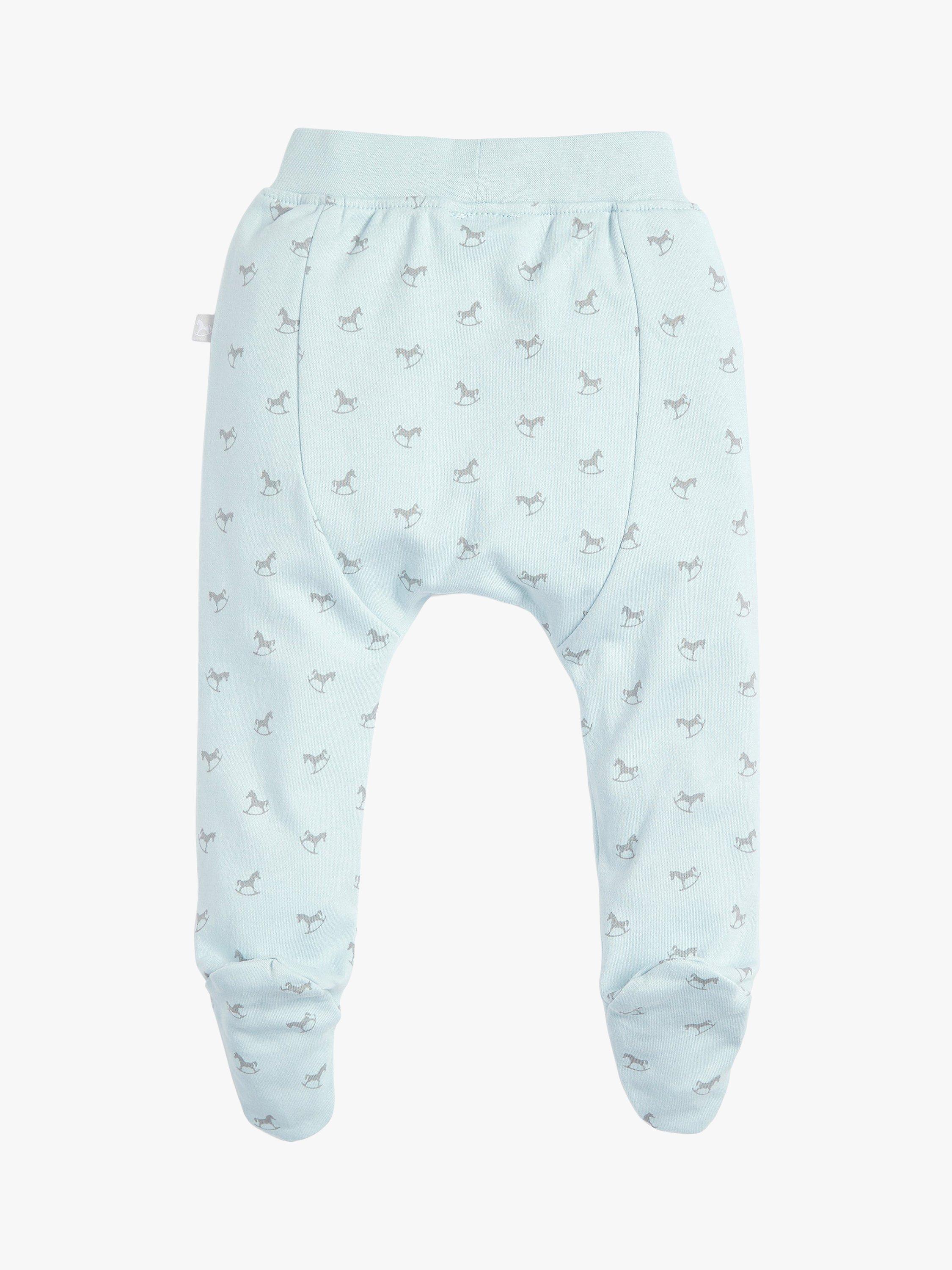 The Little Tailor Baby Rocking Horse Trousers, Blue, 0-3 months