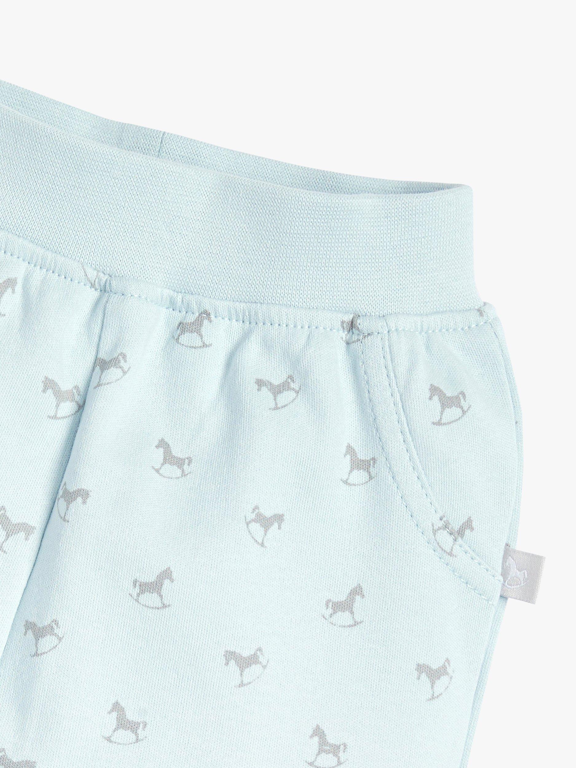 The Little Tailor Baby Rocking Horse Trousers, Blue, 0-3 months