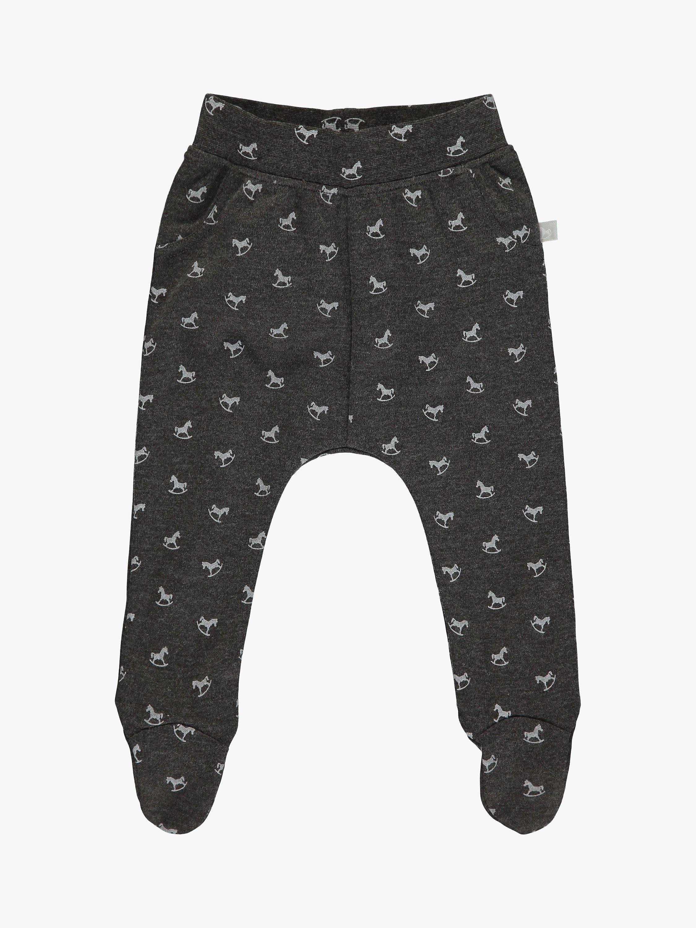 Product image 1 of 3, which shows The Little Tailor Baby Rocking Horse Trousers, Charcoal, 3-6 months