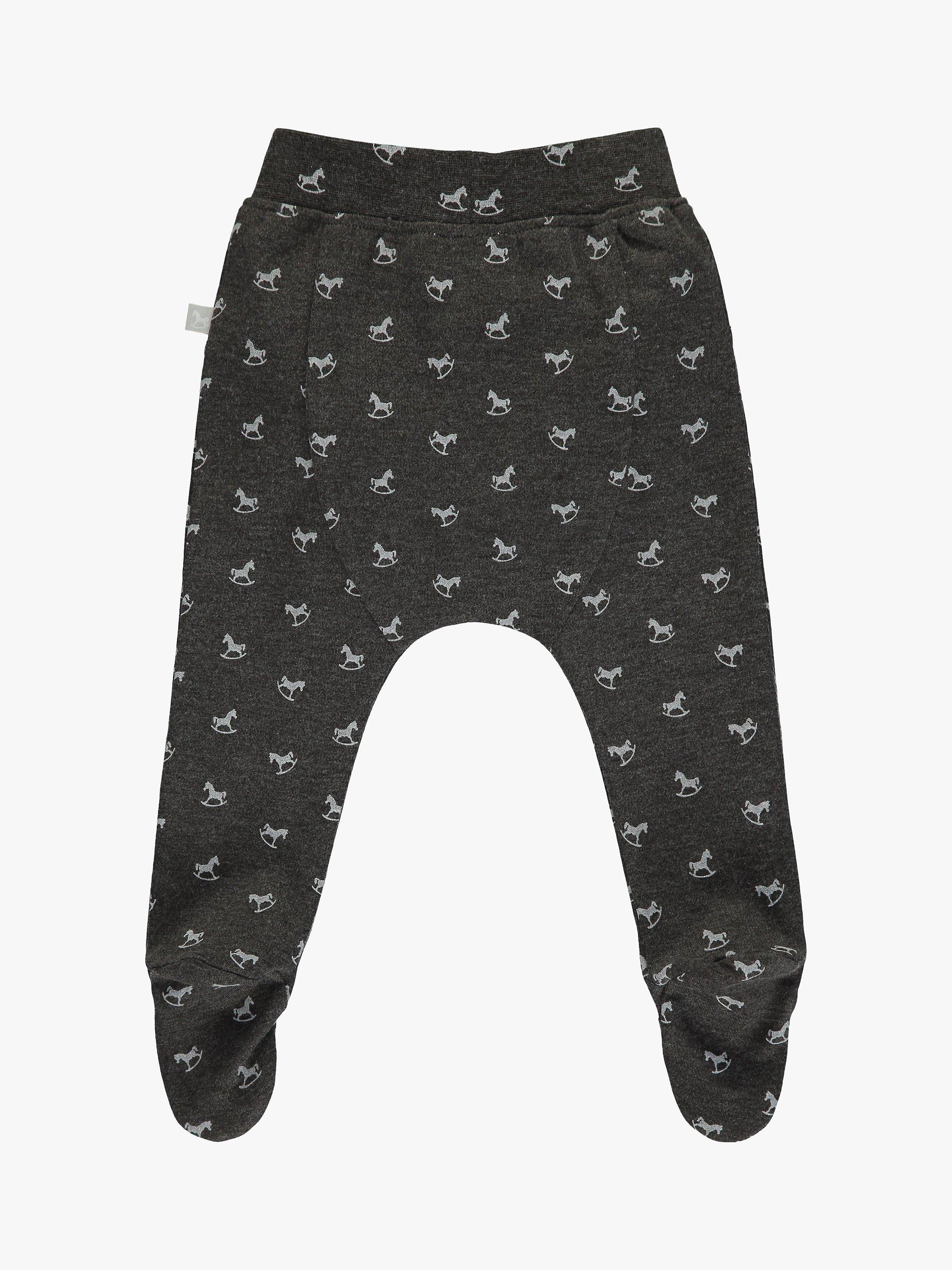 Product image 2 of 3, which shows The Little Tailor Baby Rocking Horse Trousers, Charcoal, 3-6 months