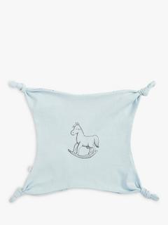 The Little Tailor Baby Rocking Horse Blanket Comforter, Blue