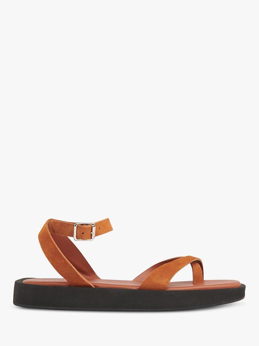 Whistles Renzo Suede Footbed Sandals, Tan