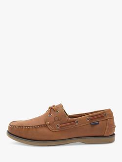 Chatham Whitstable Leather Boat Shoes, Tan - view 2, Tan