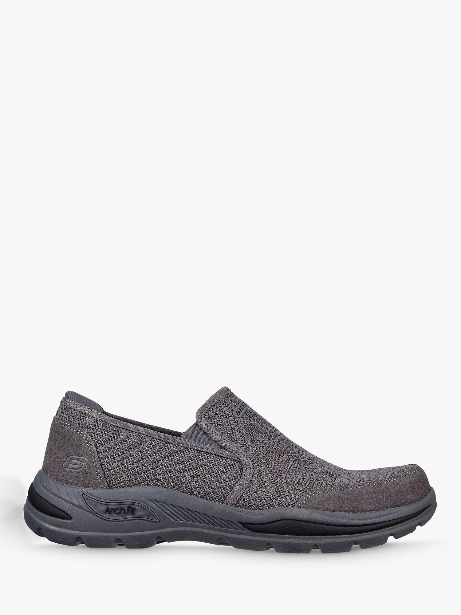 Skechers Arch Fit Motley Ratel Slip On Sports Shoes, Charcoal