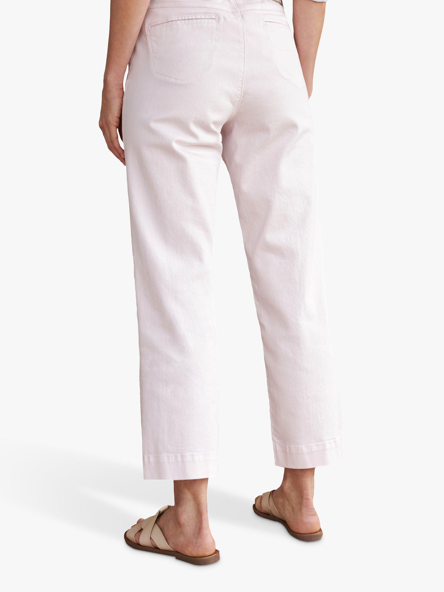 Product image 2 of 3, which shows Pure Collection Capri Trousers, Light Pink, 8