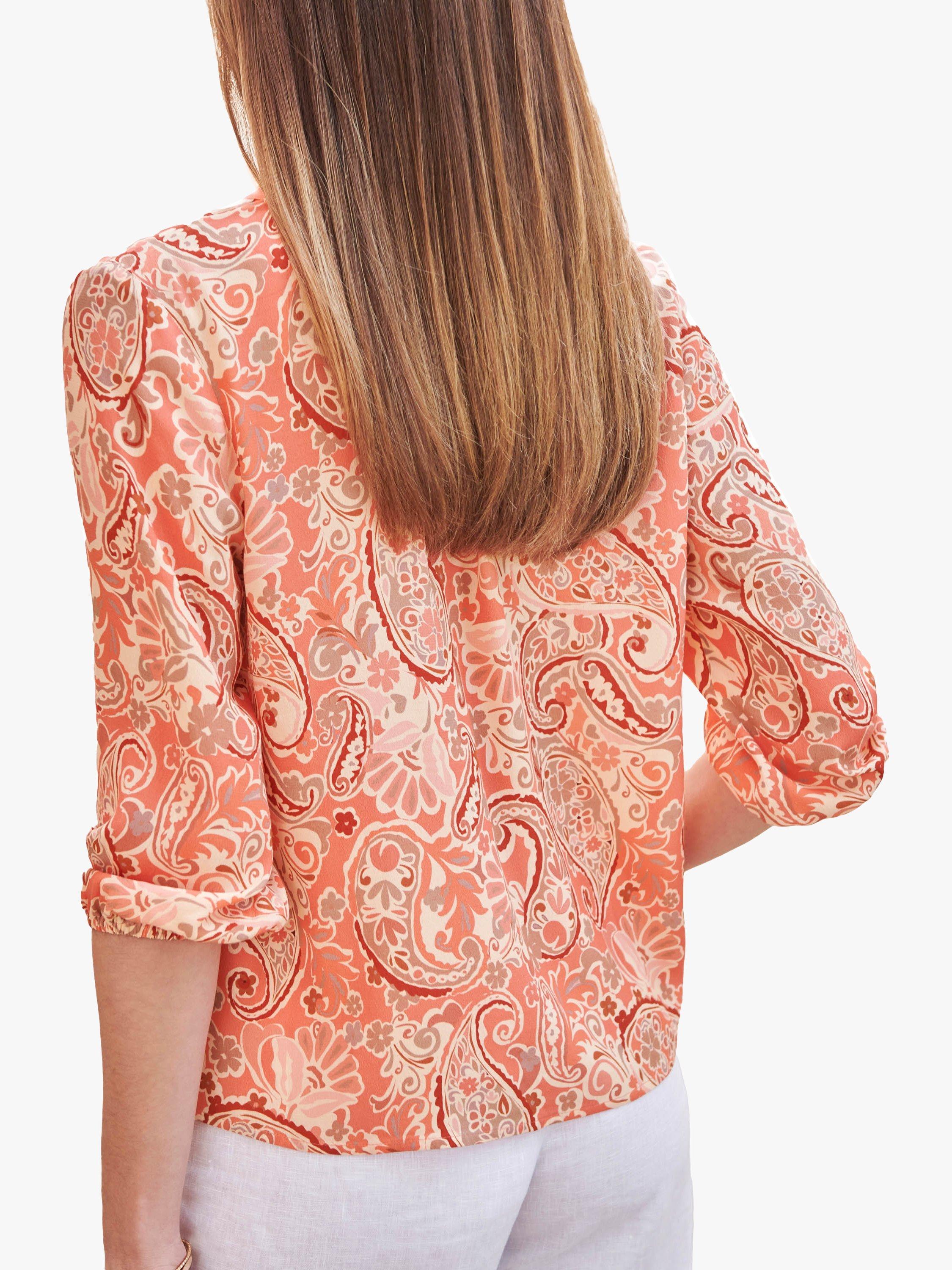 Product image 2 of 3, which shows Pure Collection Kasbah Paisley Print Blouse, Multi, 8