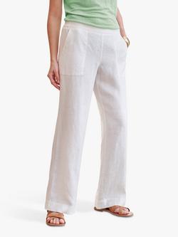 Pure Collection Wide Leg Trousers, Ivory, Ivory