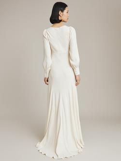 Ghost Anika Cowl Neck Satin Back Crepe Maxi Dress, Cloud Dancer - view 2, Cloud Dancer