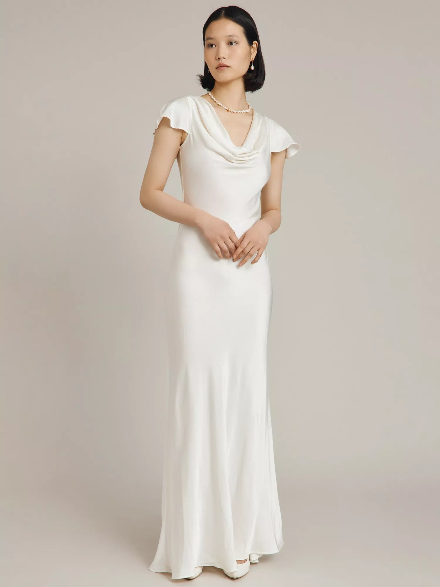 Ghost Ava Satin Maxi Dress