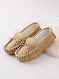 Celtic & Co. Sheepskin Loafer Moccasin Slippers, Camel