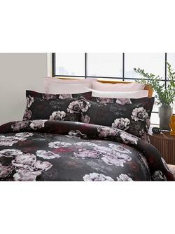 Ted Baker Fresh Start Floral Bedding, Charcoal, Charcoal