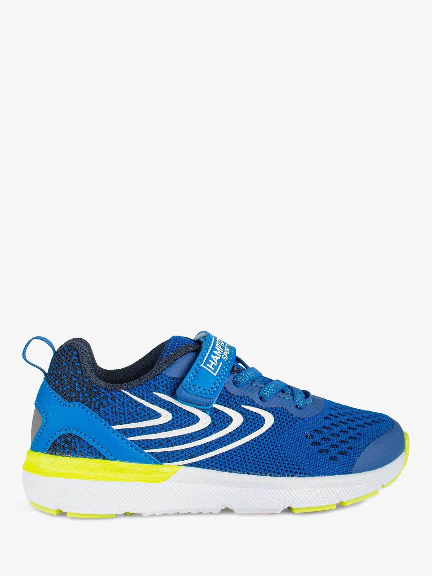 Product image 1 of 6, which shows Trotters Hampton Sport Kids' Bolts Riptape Trainers, Royal Blue, 1