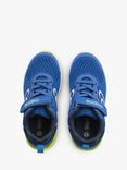 Trotters Hampton Sport Kids' Bolts Riptape Trainers, Royal Blue