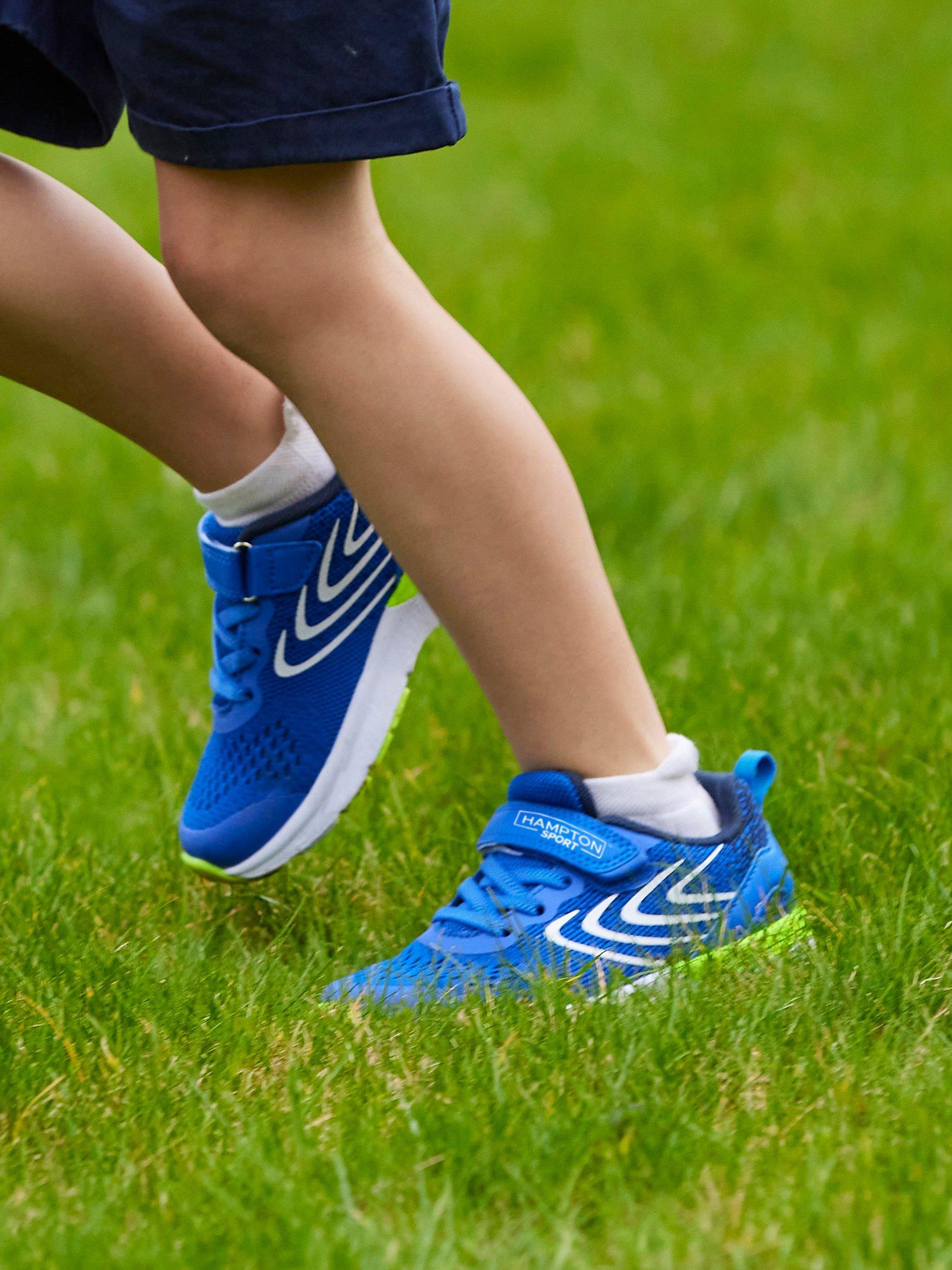 Product image 5 of 6, which shows Trotters Hampton Sport Kids' Bolts Riptape Trainers, Royal Blue, 1