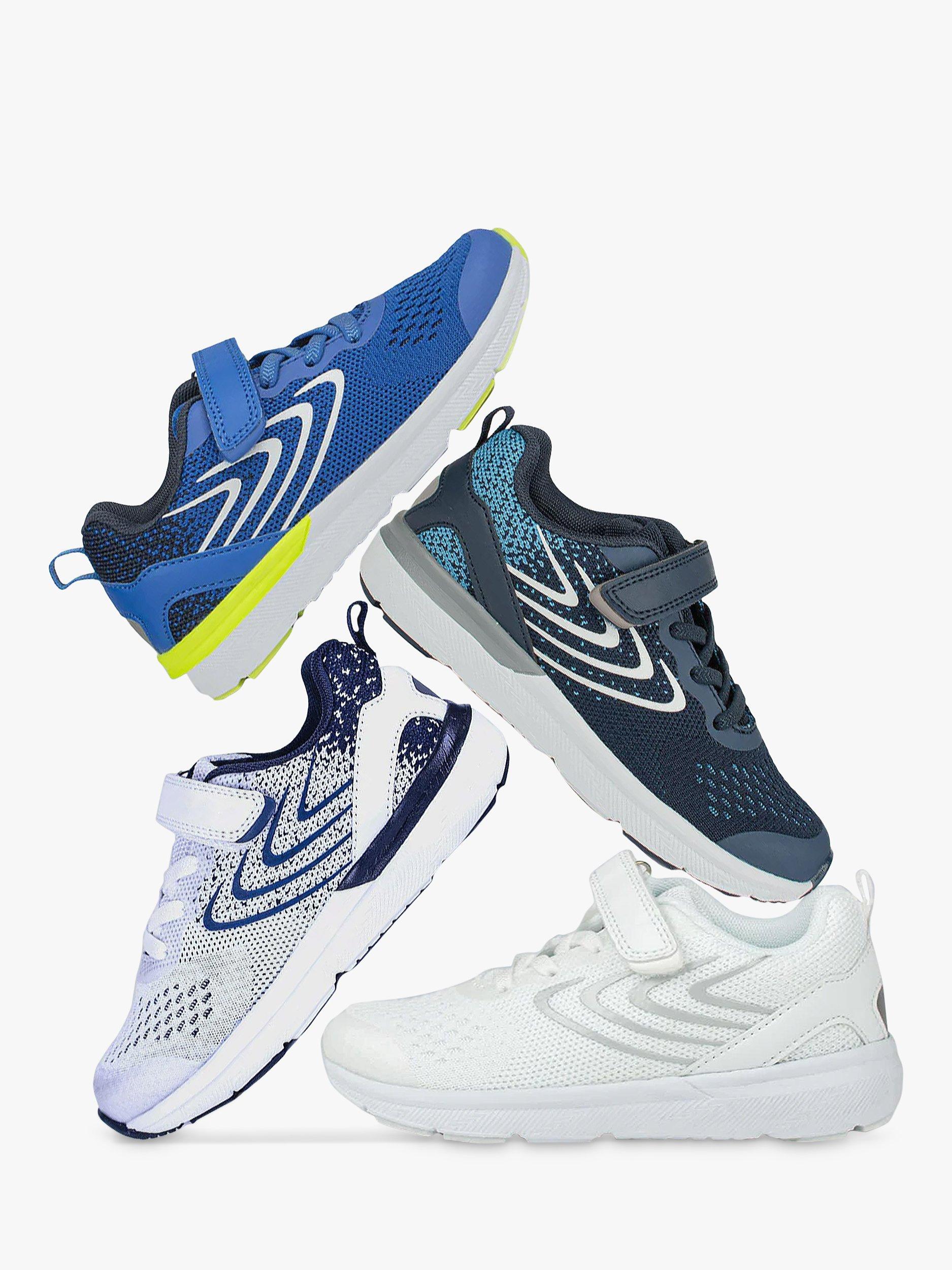 Product image 3 of 6, which shows Trotters Hampton Sport Kids' Bolts Riptape Trainers, Royal Blue, 1