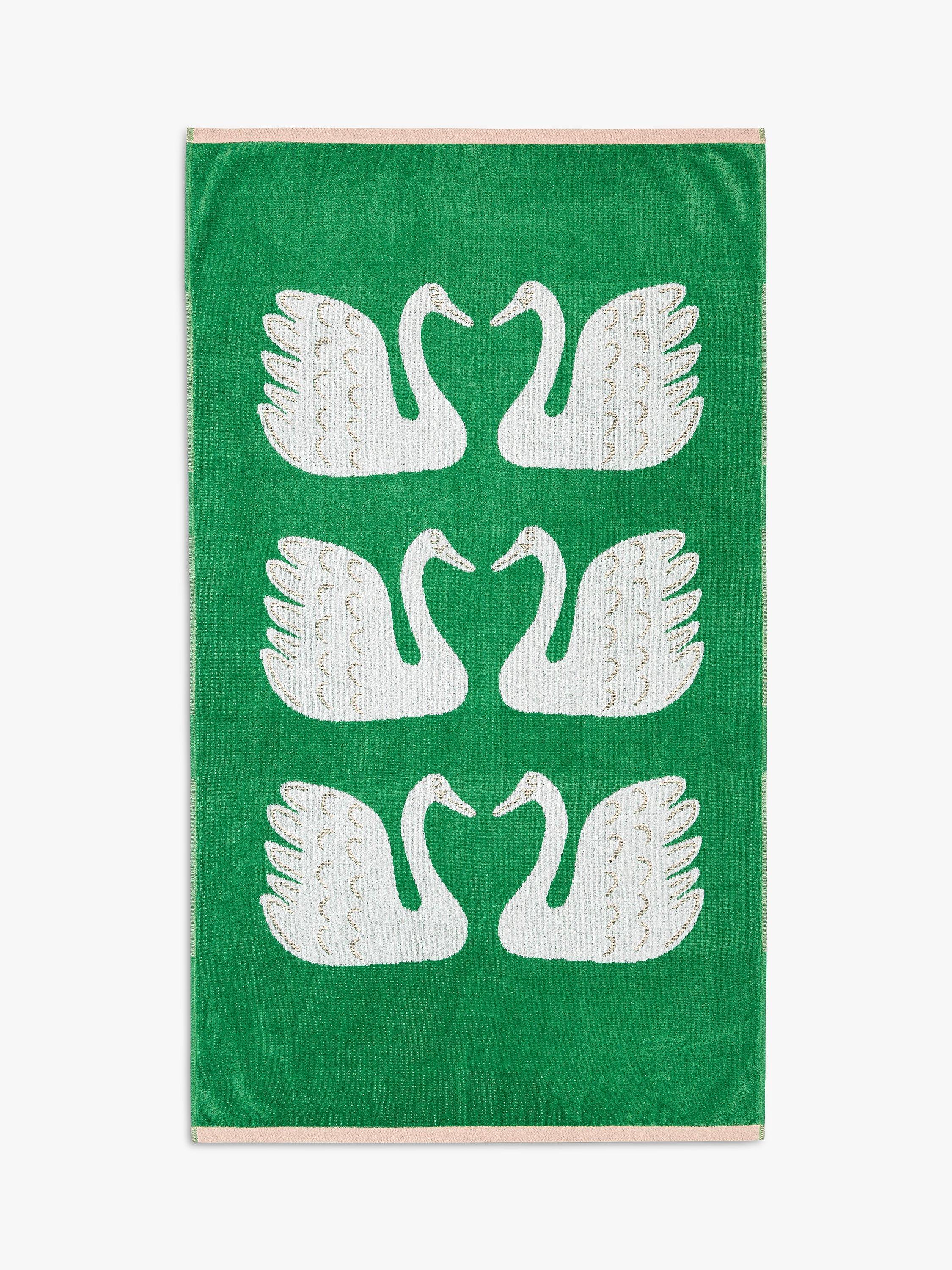 Scion Swim Swam Swan Towels, Mint Leaf