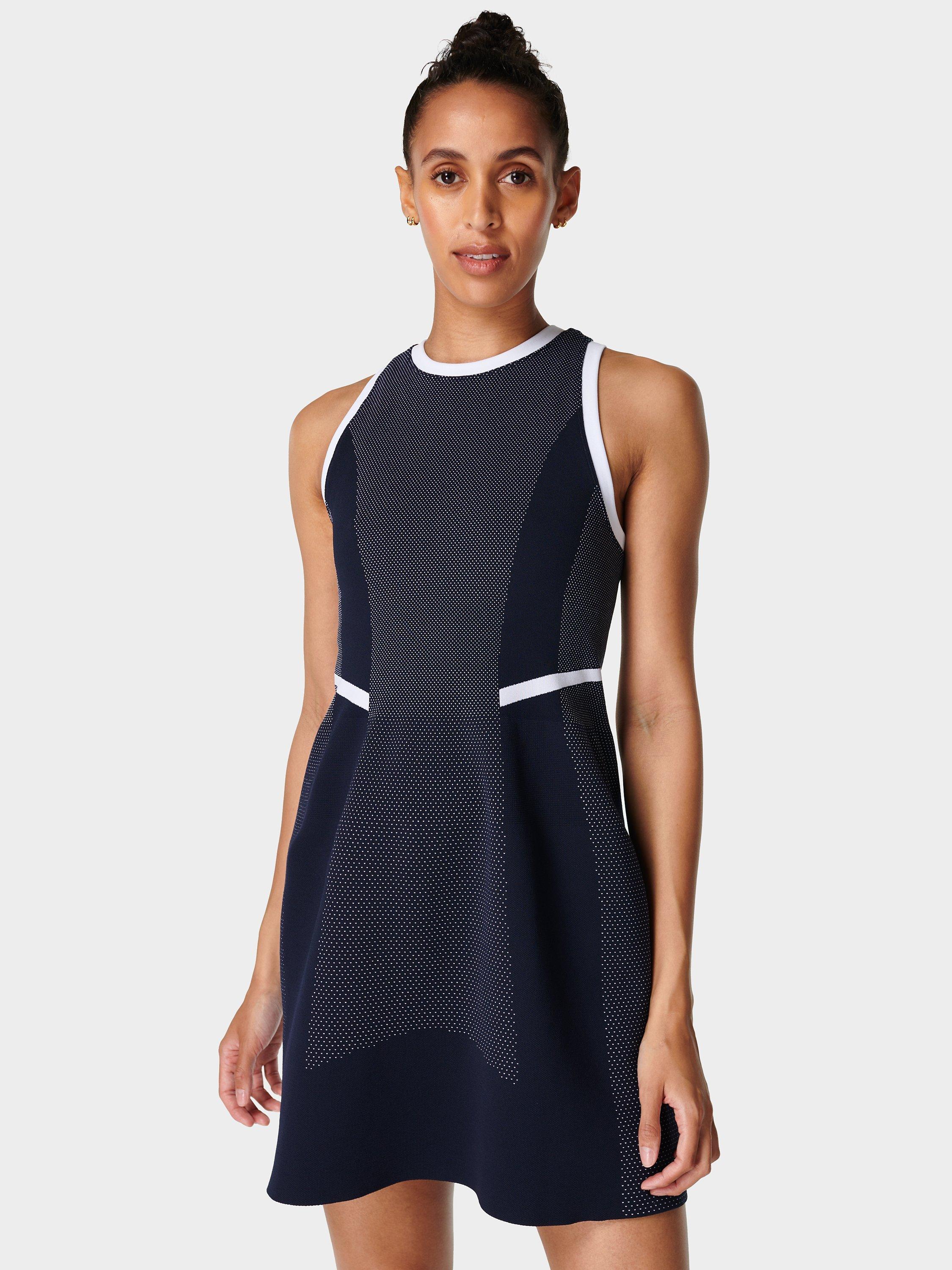 Sweaty Betty Interval Seamless Tennis Dress, Navy 