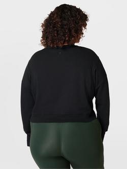 Sweaty Betty After Class Crop Sweatshirt - view 2, Black
