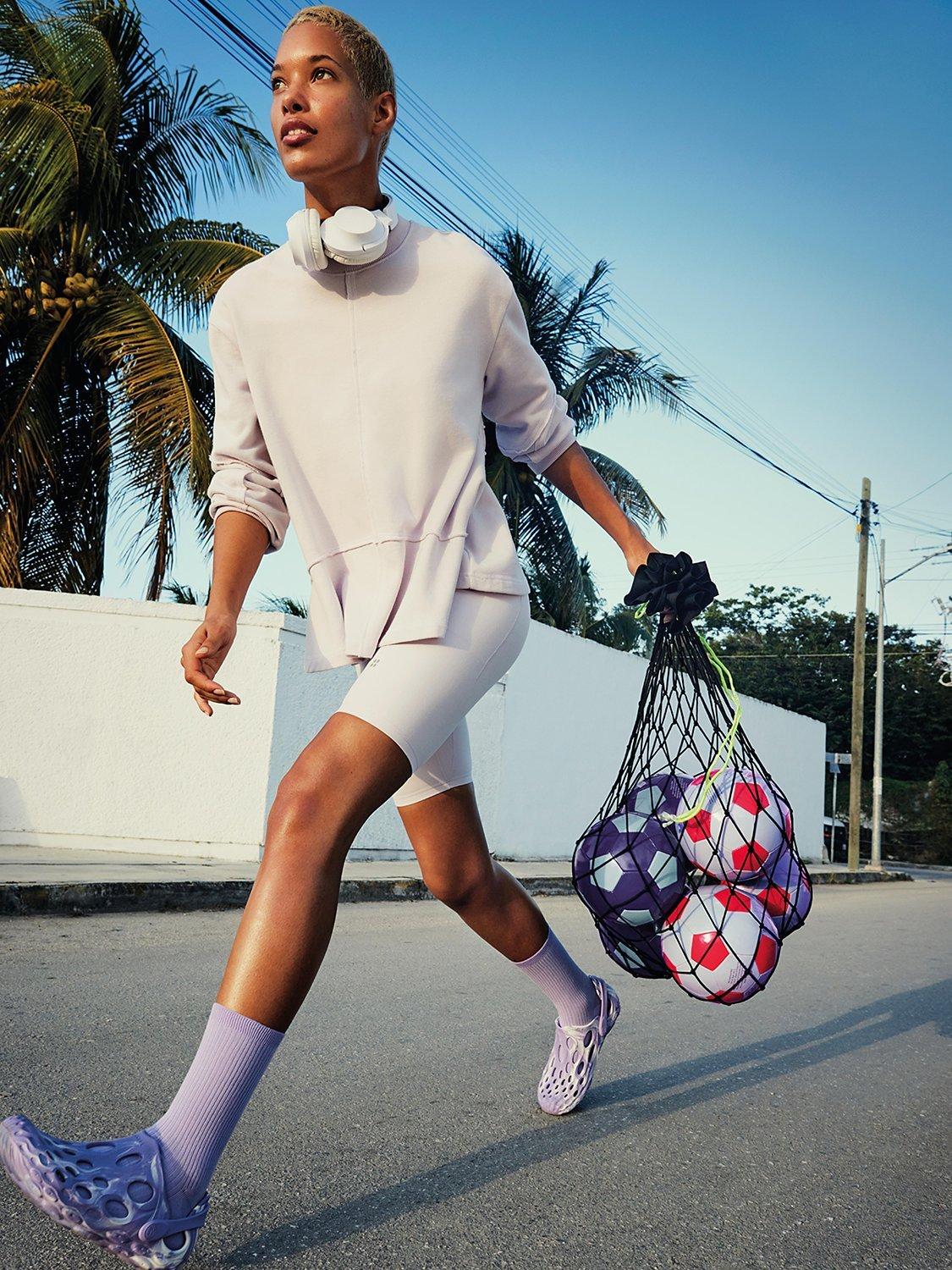 Sweaty Betty Multi Use Biker Shorts, Mistflower Purple 