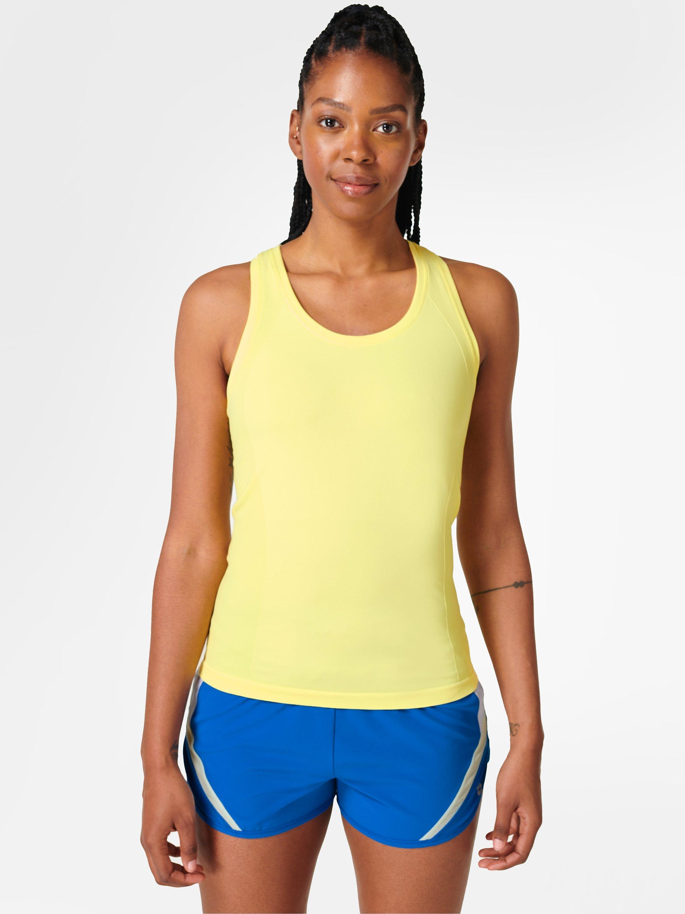 Sweaty Betty Athlete Seamless Gym Vest, Waterlily Yellow