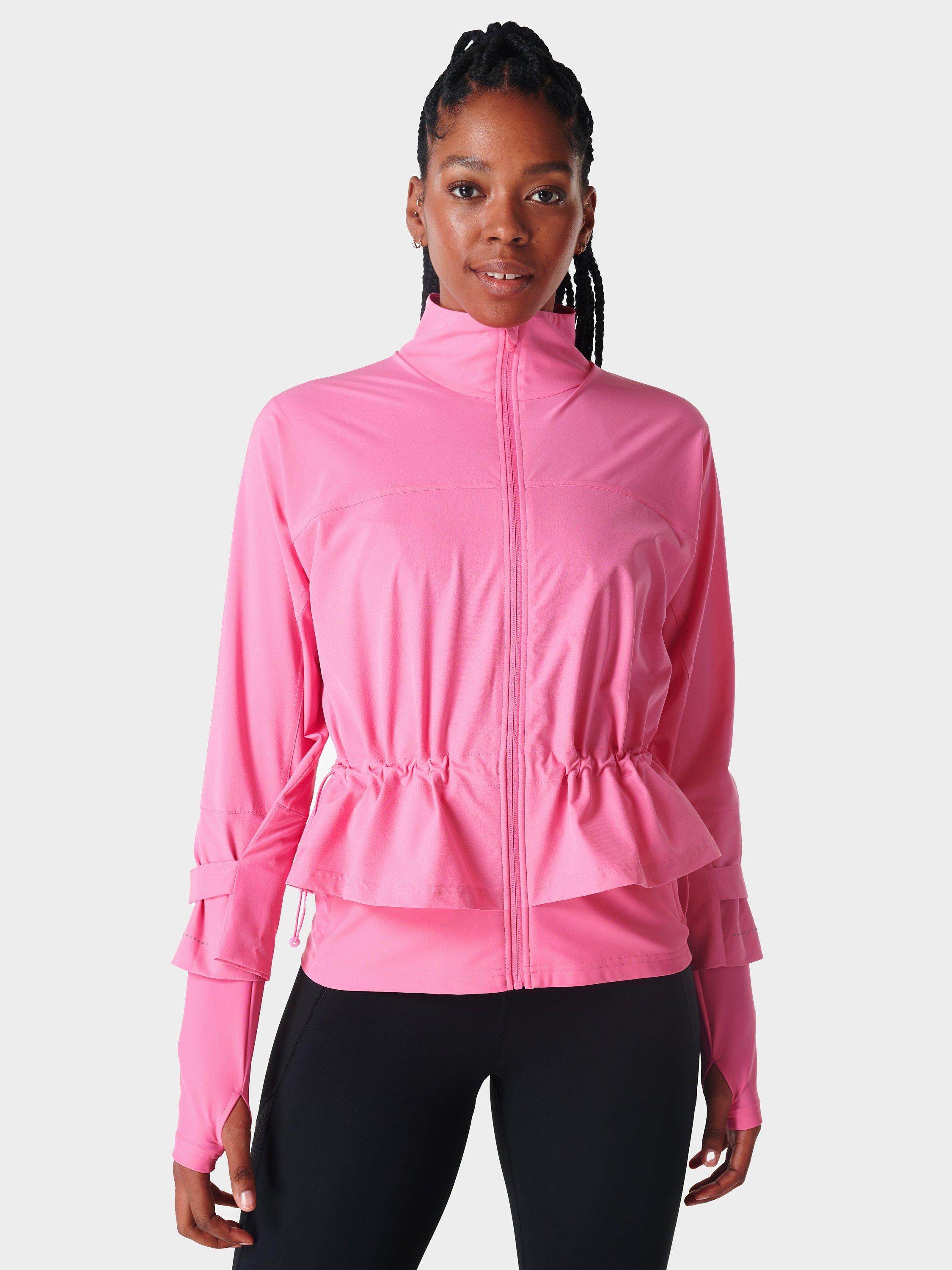 Sweaty Betty Fast Lane Run Jacket, Peony Pink, L