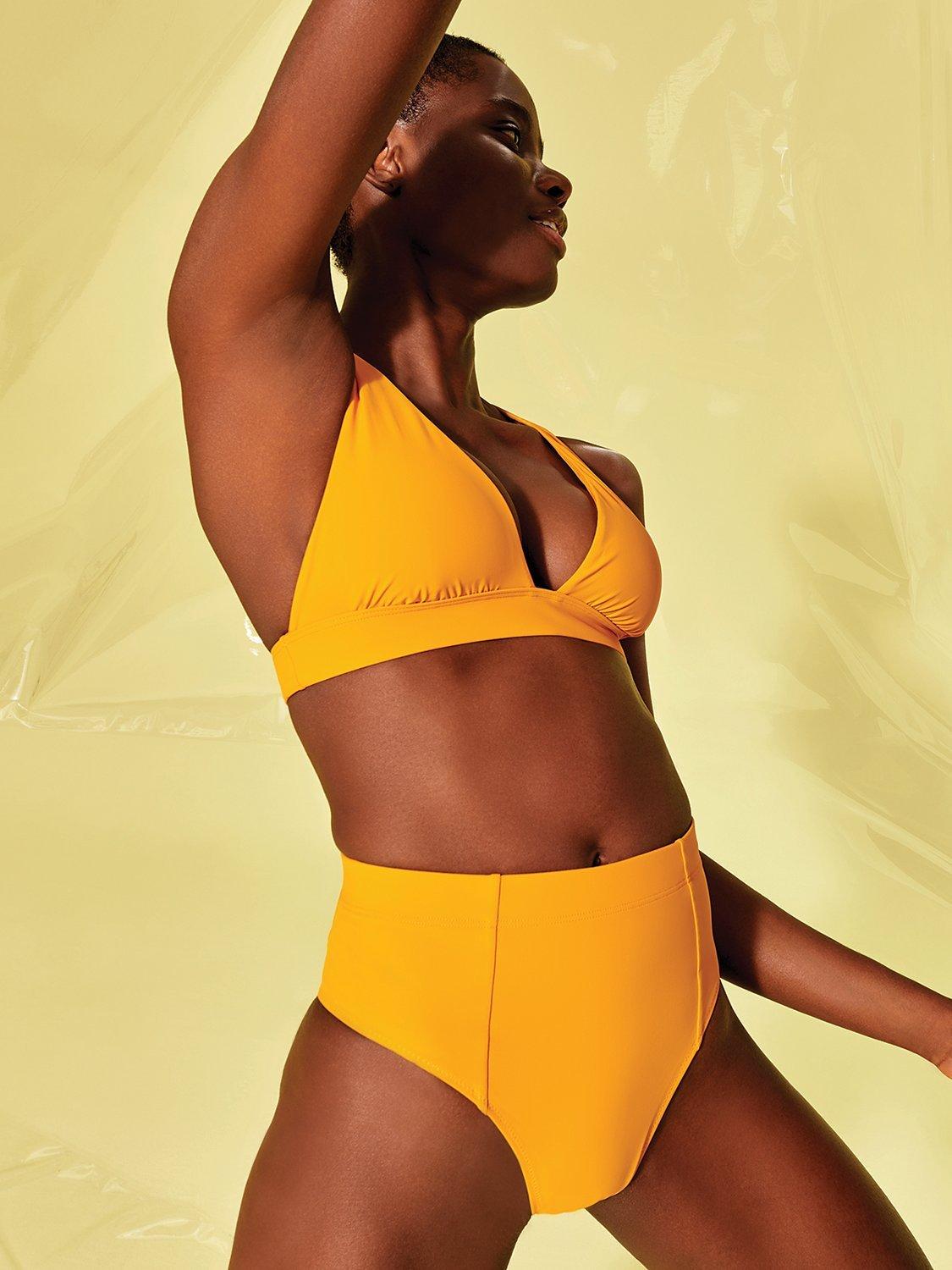 Sweaty Betty Peninsula Xtra Life Bikini Top, Haze Yellow, XL