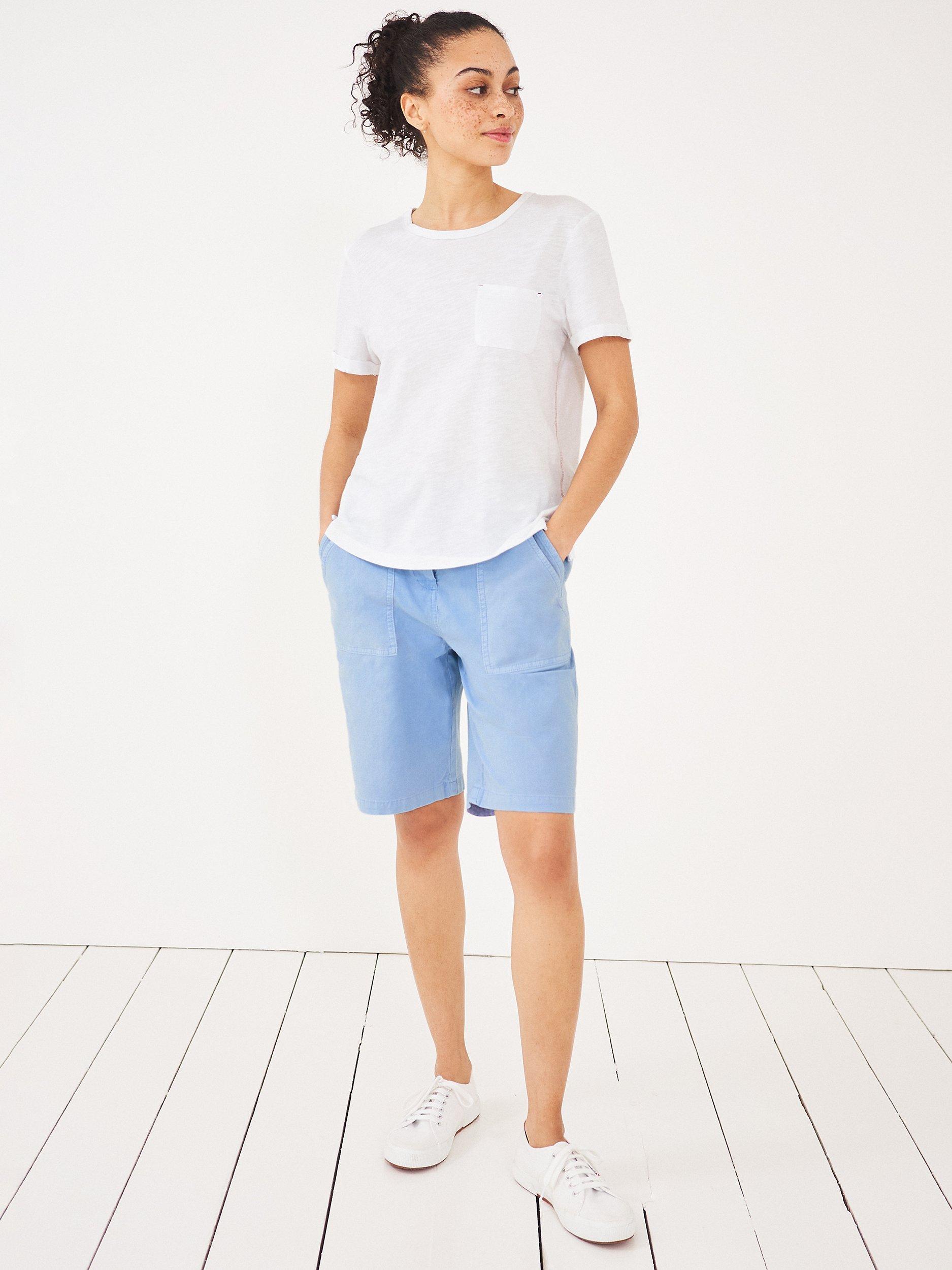 White Stuff Twister Linen Blend Shorts