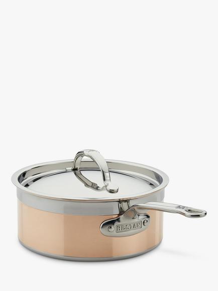 Hestan CopperBond Stainless Steel Saucepan & Lid - view 2, Copper