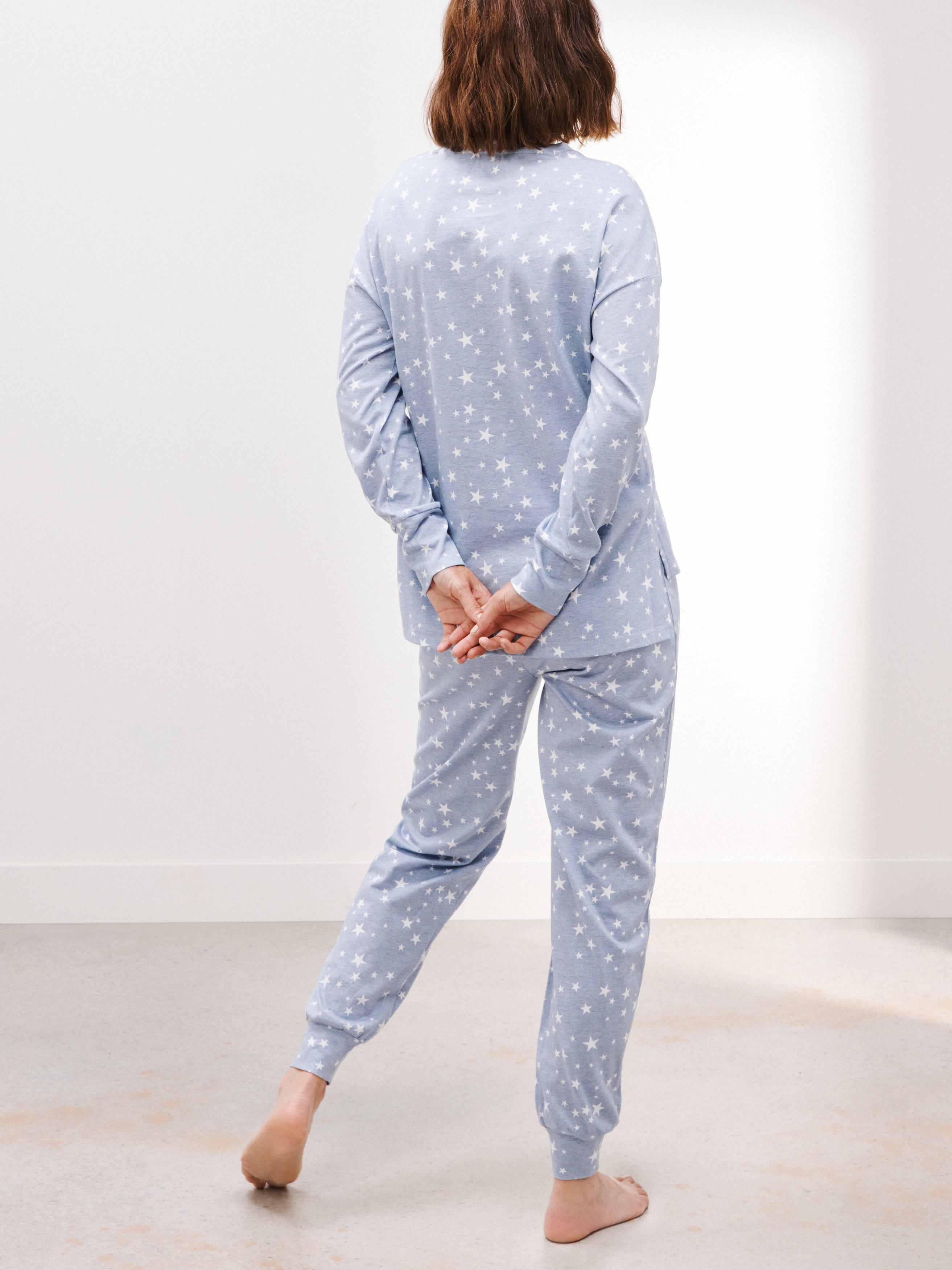 Product image 2 of 6, which shows John Lewis Oscar Star Long Pyjama Set, Blue, 8
