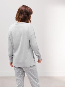 John Lewis Furry Star Pyjama Set - view 2, Grey